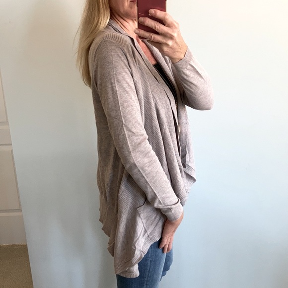 Long Sleeve, Ribbed Knit Open Cardigan - Picture 3 of 10